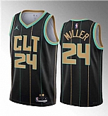 Men's Charlotte Hornets #24 Brandon Miller Black 2023 Draft City Edition Stitched Basketball Jersey,baseball caps,new era cap wholesale,wholesale hats